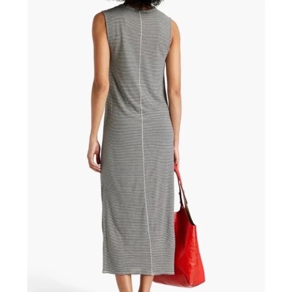New! Rag & Bone Michal Midi Muscle Dress Navy Stripe 45274 - Picture 2 of 12